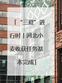 “三夏”进行时丨河北小麦收获任务基本完成