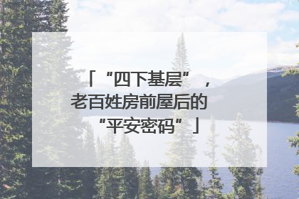 “四下基层”，老百姓房前屋后的“平安密码”