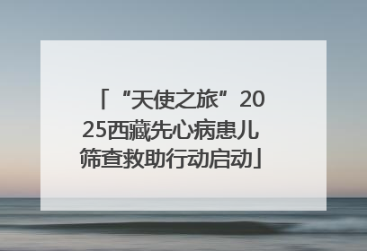 “天使之旅”2025西藏先心病患儿筛查救助行动启动