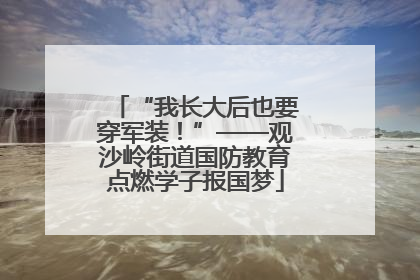 “我长大后也要穿军装！”——观沙岭街道国防教育点燃学子报国梦