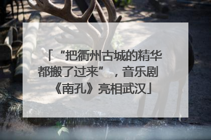 “把衢州古城的精华都搬了过来”，音乐剧《南孔》亮相武汉