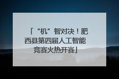 “机”智对决！肥西县第四届人工智能竞赛火热开赛