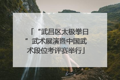 “武昌区太极拳日”武术展演暨中国武术段位考评赛举行