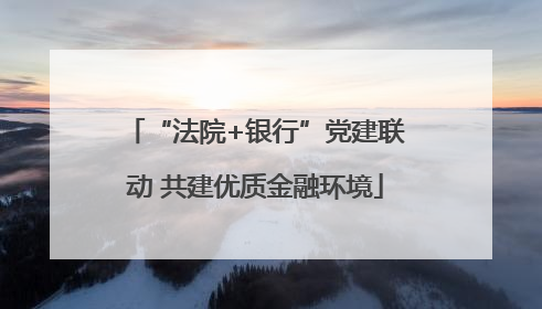 “法院+银行”党建联动 共建优质金融环境
