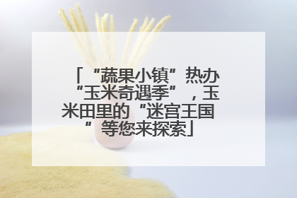 “蔬果小镇”热办“玉米奇遇季”，玉米田里的“迷宫王国”等您来探索