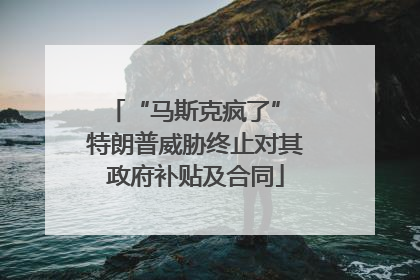 “马斯克疯了” 特朗普威胁终止对其政府补贴及合同