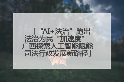 “AI+法治”跑出法治为民“加速度” 广西探索人工智能赋能司法行政发展新路径