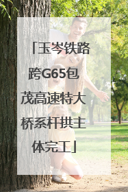 玉岑铁路跨G65包茂高速特大桥系杆拱主体完工