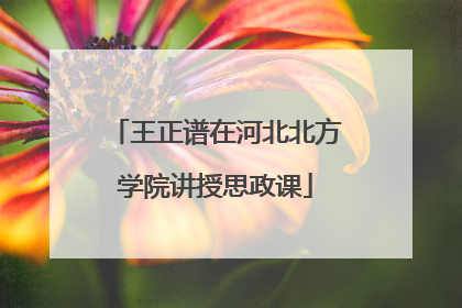 王正谱在河北北方学院讲授思政课