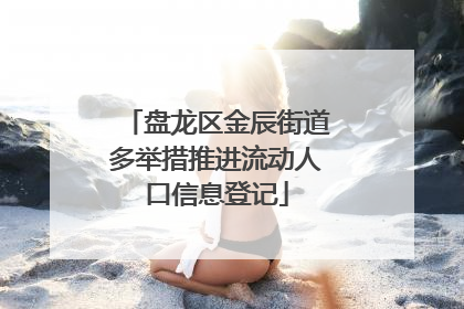 盘龙区金辰街道多举措推进流动人口信息登记
