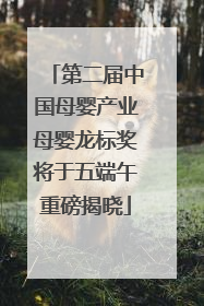 第二届中国母婴产业母婴龙标奖将于五端午重磅揭晓