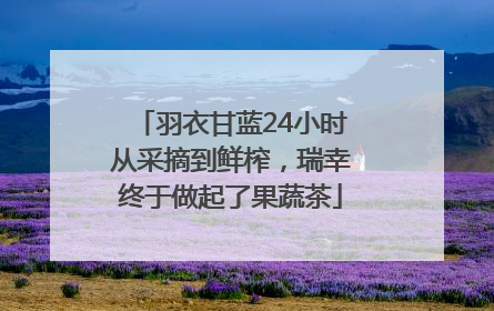 羽衣甘蓝24小时从采摘到鲜榨，瑞幸终于做起了果蔬茶