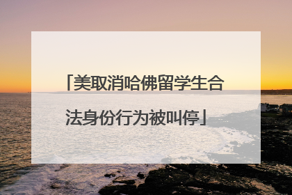 美取消哈佛留学生合法身份行为被叫停