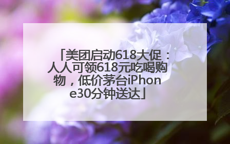 美团启动618大促：人人可领618元吃喝购物，低价茅台iPhone30分钟送达