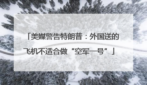 美媒警告特朗普：外国送的飞机不适合做“空军一号”
