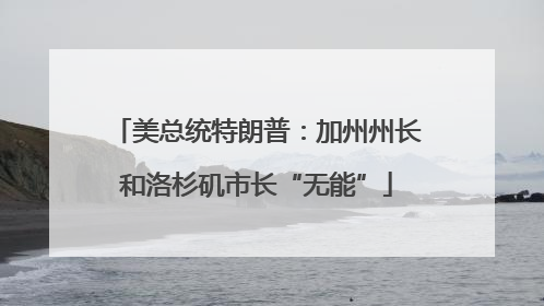 美总统特朗普：加州州长和洛杉矶市长“无能”