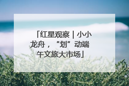 红星观察｜小小龙舟，“划”动端午文旅大市场