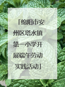 绵阳市安州区塔水镇第一小学开展端午劳动实践活动