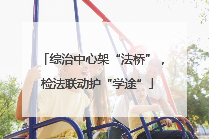 综治中心架“法桥”，检法联动护“学途”