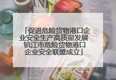 促进危险货物港口企业安全生产高质量发展 镇江市危险货物港口企业安全联盟成立