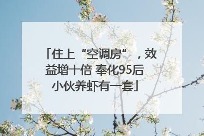住上“空调房”，效益增十倍 奉化95后小伙养虾有一套