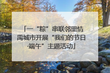 一“粽”串联邻里情 禹城市开展“我们的节日·端午”主题活动