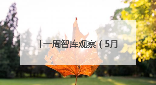 一周智库观察（5月16日至23日）