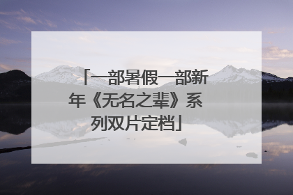 一部暑假一部新年《无名之辈》系列双片定档