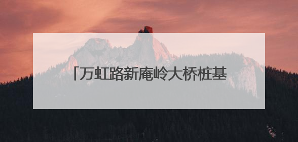 万虹路新庵岭大桥桩基将施工 带动洛江北部片区4个乡镇的发展