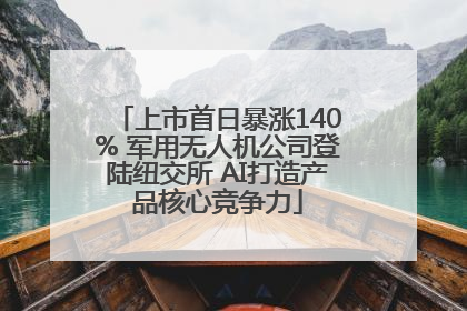上市首日暴涨140% 军用无人机公司登陆纽交所 AI打造产品核心竞争力