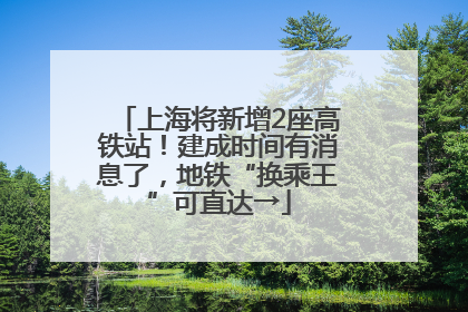 上海将新增2座高铁站！建成时间有消息了，地铁“换乘王”可直达→