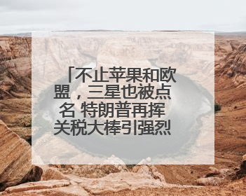 不止苹果和欧盟，三星也被点名 特朗普再挥关税大棒引强烈反应