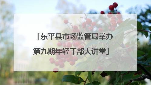 东平县市场监管局举办第九期年轻干部大讲堂