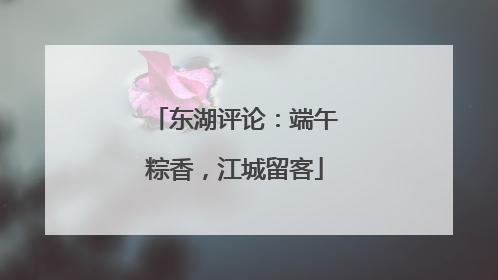 东湖评论：端午粽香，江城留客