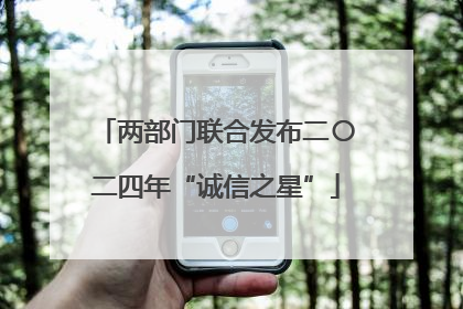 两部门联合发布二〇二四年“诚信之星”