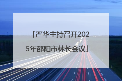 严华主持召开2025年邵阳市林长会议
