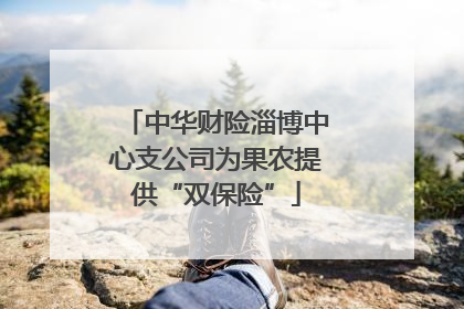 中华财险淄博中心支公司为果农提供“双保险”
