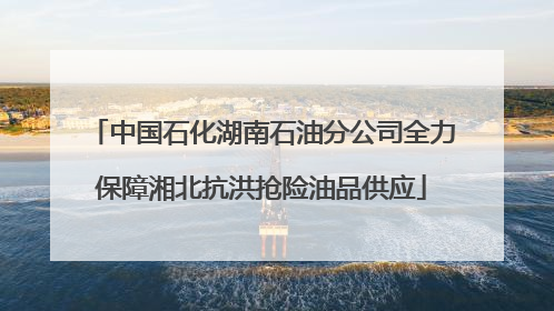 中国石化湖南石油分公司全力保障湘北抗洪抢险油品供应