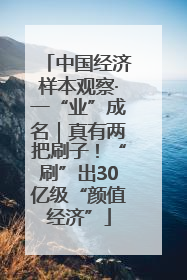 中国经济样本观察·一“业”成名｜真有两把刷子！“刷”出30亿级“颜值经济”