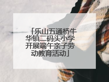 乐山五通桥牛华镇二码头小学开展端午亲子劳动教育活动