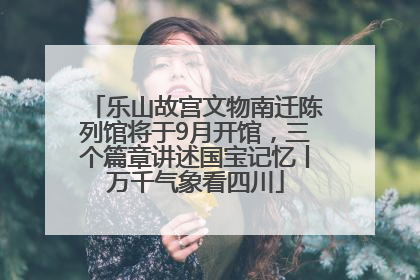 乐山故宫文物南迁陈列馆将于9月开馆，三个篇章讲述国宝记忆丨万千气象看四川