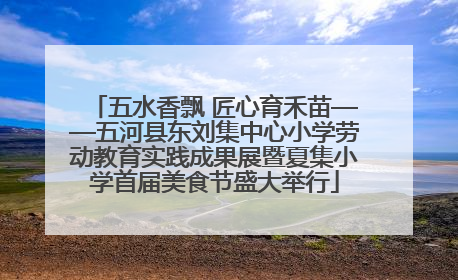 五水香飘 匠心育禾苗——五河县东刘集中心小学劳动教育实践成果展暨夏集小学首届美食节盛大举行