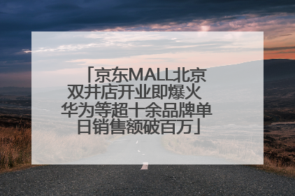 京东MALL北京双井店开业即爆火 华为等超十余品牌单日销售额破百万