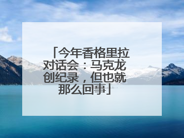 今年香格里拉对话会：马克龙创纪录，但也就那么回事