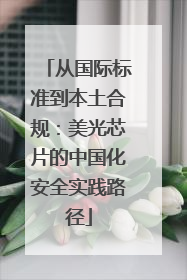 从国际标准到本土合规：美光芯片的中国化安全实践路径