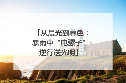 从晨光到暮色：暴雨中“电骡子”逆行送光明