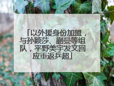 以外援身份加盟，与孙颖莎、蒯曼等组队，平野美宇发文回应重返乒超