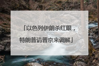 以色列伊朗杀红眼，特朗普请普京来调解