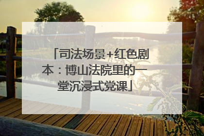 司法场景+红色剧本：博山法院里的一堂沉浸式党课