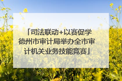司法联动+以赛促学 德州市审计局举办全市审计机关业务技能竞赛